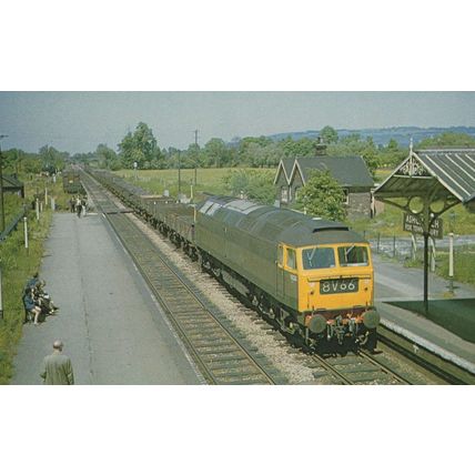 Class 47 D 1634 Train 1969 Ashchurch Railway Station in 1969 Postcard