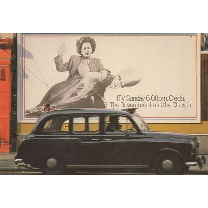 Margaret Thatcher BDSM Spanking A Bishop TV Show Postcard