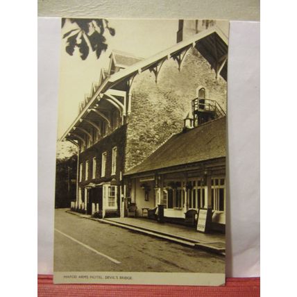HAFOD ARMS HOTEL, DEVIL'S BRIDGE, ABERYSTWYTH, WALES unused postcard =