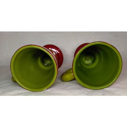 Debbie Mumm For JoAnn Fabrics Set of 2 Rooster Pedestal Mugs Farm Ceramic