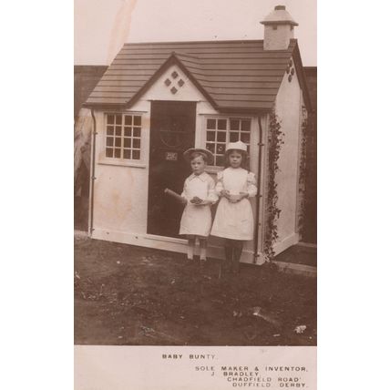 Giant Derby Human Size Dolls House Old Real Photo Postcard