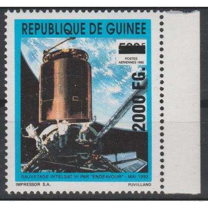 Guinée 2009 Mi. 6721 surchargé Space Espace Intelsat Endeavour Airmail