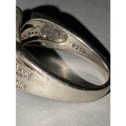 Womens 6.5 Silver 925 Ring 5.02g Grams Bow Tie Style Wedding Engagement