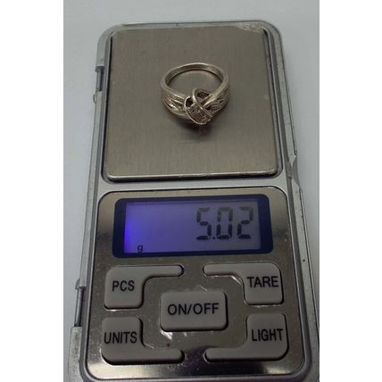 Womens 6.5 Silver 925 Ring 5.02g Grams Bow Tie Style Wedding Engagement