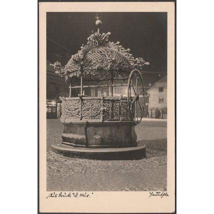 Eiserner Brunnen, Bruck an der Mur, 1937 - Foto-AK