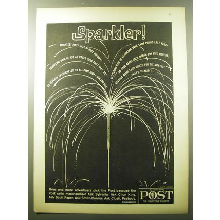 1960 The Saturday Evening Post Magazine Advertisement - Sparkler!