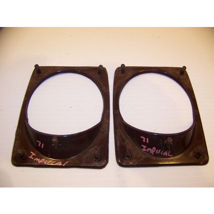1971 CHRYSLER IMPERIAL DASH A/C VENT BEZELS #2936332 BURGUNDY OEM LEBARON