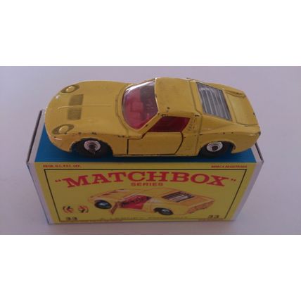 Matchbox No33 Lamborghini Miura (Yellow/red interior)