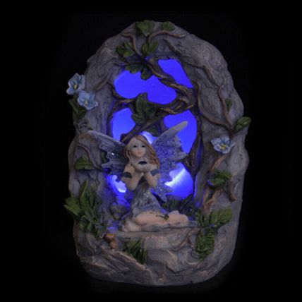 Backlit Flower Fairy Woodland Grove LED Figurine Ornament