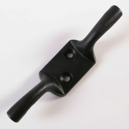 LARGE CLEAT HOOK 100mm BLACK Strong Washing Line Curtain/Roman Blind Tie Up Rope