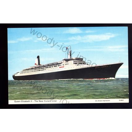 LS2691 - Cunard Liner - Queen Elizabeth 2 - Bt.1969 - postcard