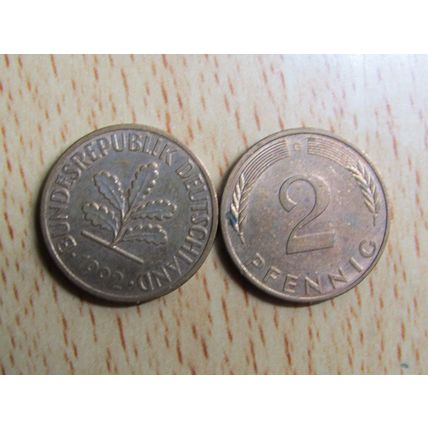 1992g 2 Pfennig Germany Coin