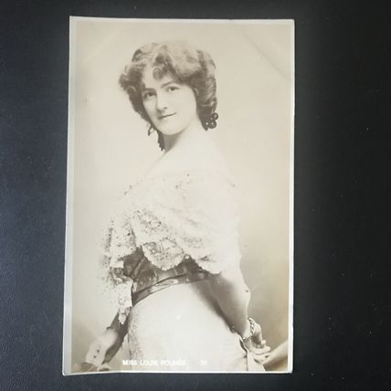 EDWARDIAN ACTOR Theatre Music Hall Miss Louie Pounds Reality Series Postcard GC