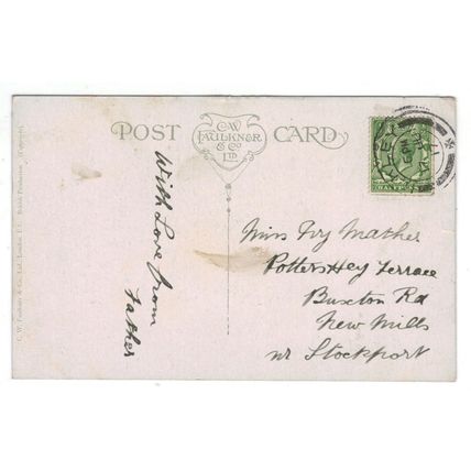 FRIENDS AGAIN - C.W. FAULKNER POSTCARD - POSTED ILKLEY 1917