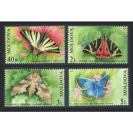 Moldova Butterflies and Moths 4v 2003 MNH SG#455-458 Sc#440-443