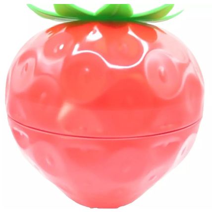 Strawberry Shaped Ornament/Storage Red & Green 15 CM Gift Plastic Mothers Day