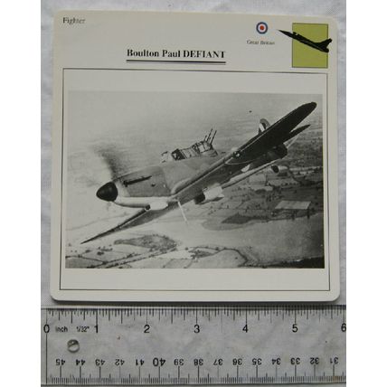 Boulton Paul Defiant - GB - Fighter - Collectors Club Card