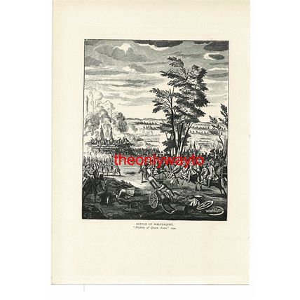 Battle Of Malplaquet, 1709, Book Illustration (Print), 1903