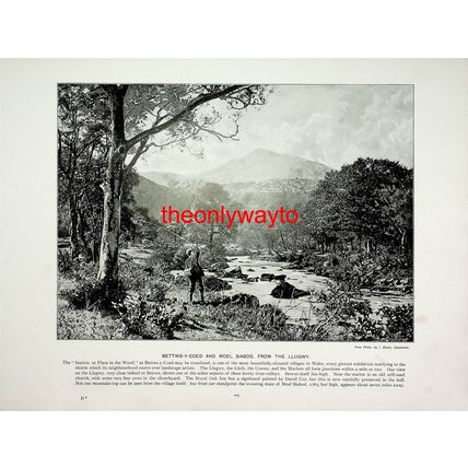 Bettws-Y-Coed, Moel Siabod And Swallow Falls, Wales, Book Illustration, c1897