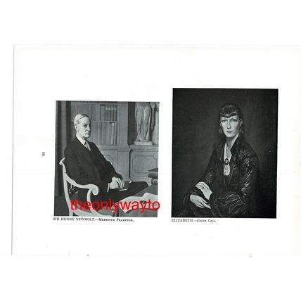 Bedroom, Sir Henry Newbolt & Elizabeth On Reverse, Book Illustration, 1931