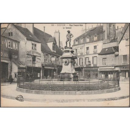 Le Bareuzai, Place François-Rude, Dijon, c.1910s - Louys Bauer CPA