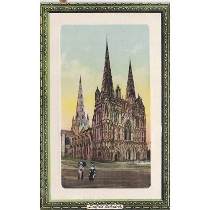 EC172 LICHFIELD CATHEDRAL. COLOURED PRINTED POSTCARD