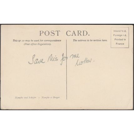 Angelica Kauffmann - Nymph and Swain, 1910 - Lévy Postcard LL100