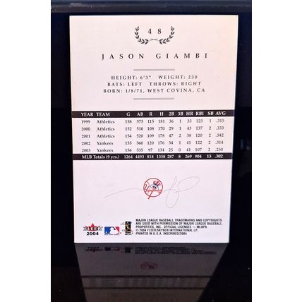 JASON GIAMBI 2004 FLEER INSCRIBED BASEBALL CARD #48