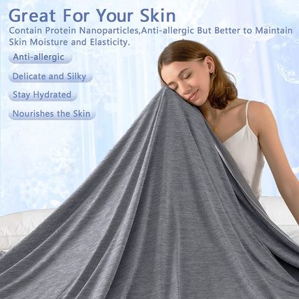 Topcee Cooling Blanket (90"X90"Queen Size) for Sweats Absorbs Heat to Keep Adult