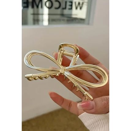 Gold Bowknot Shape Claw Clip