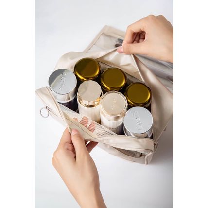 Apricot Multi-functional Make Up Organizer Travel Toiletry Bag