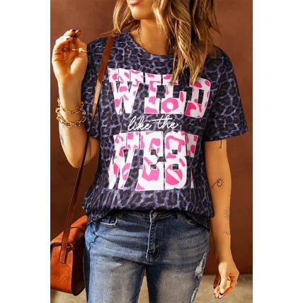 Black WILD like the WEST Leopard Tee