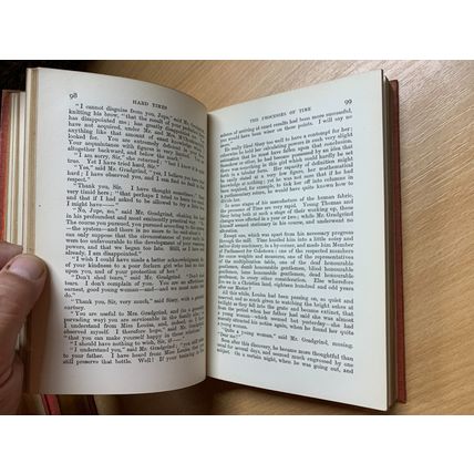 RARE* 1914 CHARLES DICKENS HARD TIMES FIRESIDE EDITION ANTIQUE HB BOOK (P4)