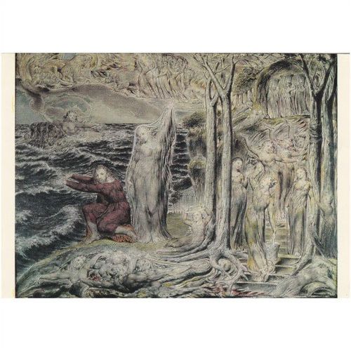 Colour Postcard - William Blake - Watercolour from Arlington Court