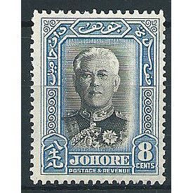 Johore 1940 SG130 8c Black & Pale Blue Unmounted Mint .....