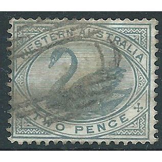 Western Australia 1885 SG96a 2d Grey Good/Fine Used . . ..