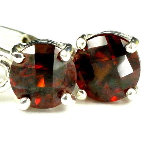 Mozambique Garnet, 925 Sterling Silver Leverback Earrings, SE017