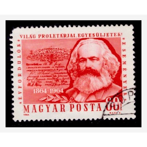 Hungary 1964 - 60 Fillér 100th Anniversary "First International" Stamp Used