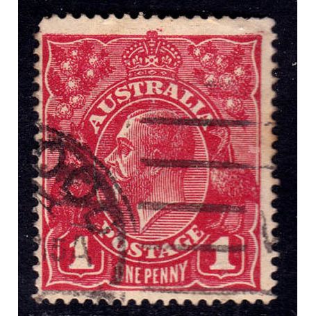 Australia 1914 King George V 1d Used Stamp Crown Over A Wmk. 14.25x14p.