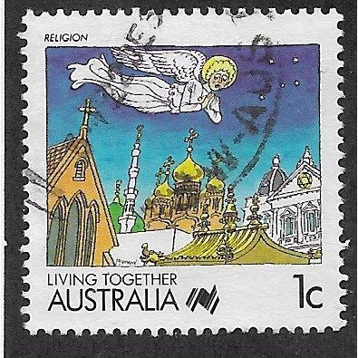AUS 1988 1c 'LIVING TOGETHER -RELIGION' FINE USED (EBID67-117)