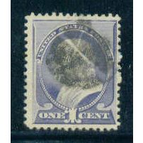 Used 212 1c Benjamin Franklin Barely Clears M01331