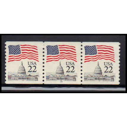 2115av 22c U.S. Flag Fine MNH PNC 19/3 PA2540