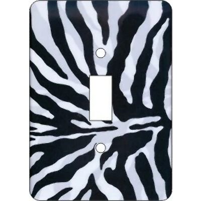 Zebra Print Switch Plate Cover (African American Single Switch Plate)