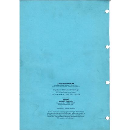 Citroen Xsara Diagnosis Service Manual Ignition 1997 BRE0325GB PDF