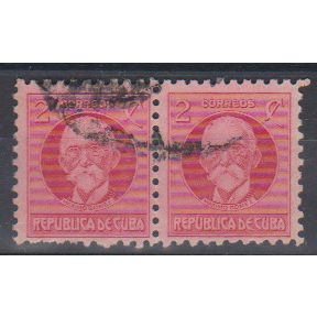Cuba 1925 Maximo Gomez SG CU346 horizontal pair used
