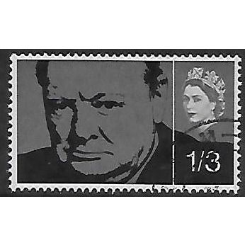 SG 662: 1/3d. bicoloured Churchill Commemoration, ordinary