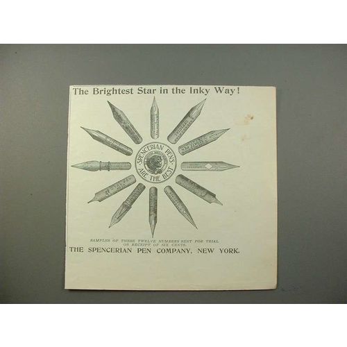 1900 Spencerian Pen Ad - The Brightest Star