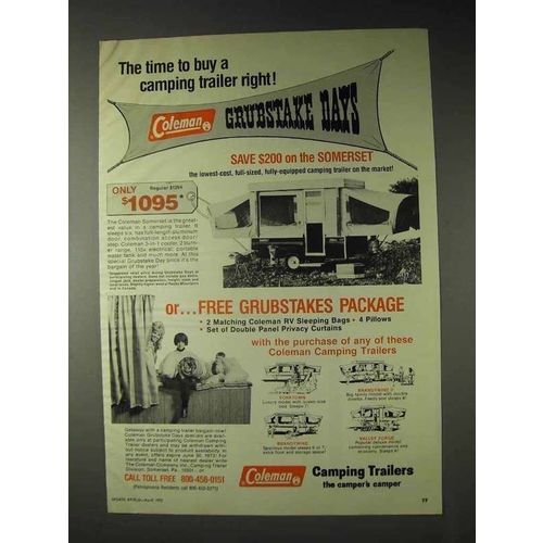 1973 Coleman Somerset Camping Trailer Ad - Time to Buy