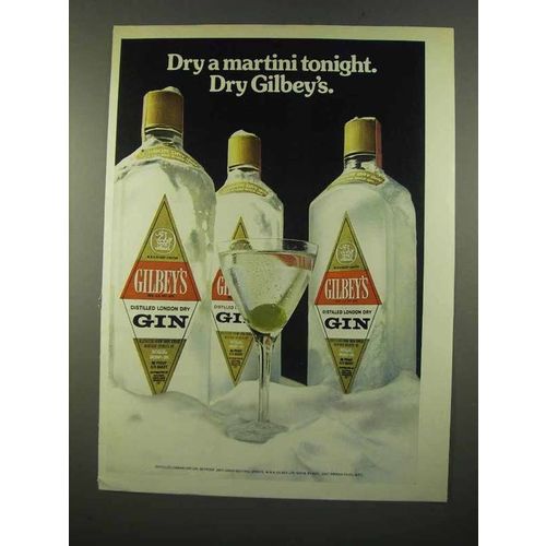 1975 Gilbey's Gin Ad - Dry a Martini Tonight