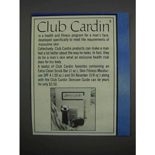 1983 Pierre Cardin Club Cardin Products Ad